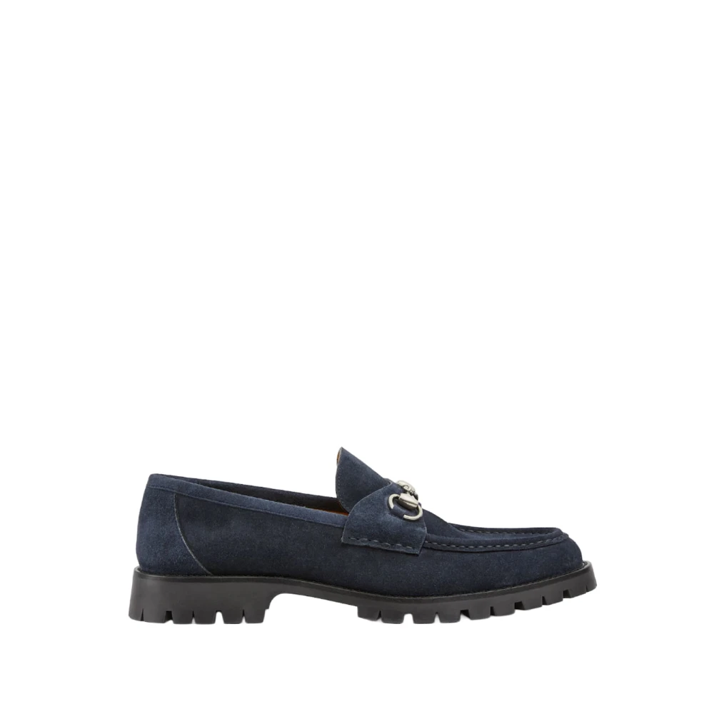 Gucci Men's Blue Loafer With Horsebit