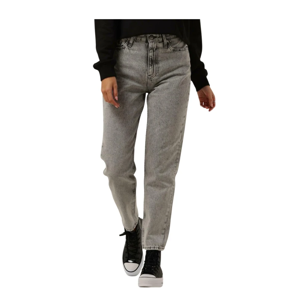 Calvin Klein Mom Jeans Grijs Hoge Taille Gray Dames