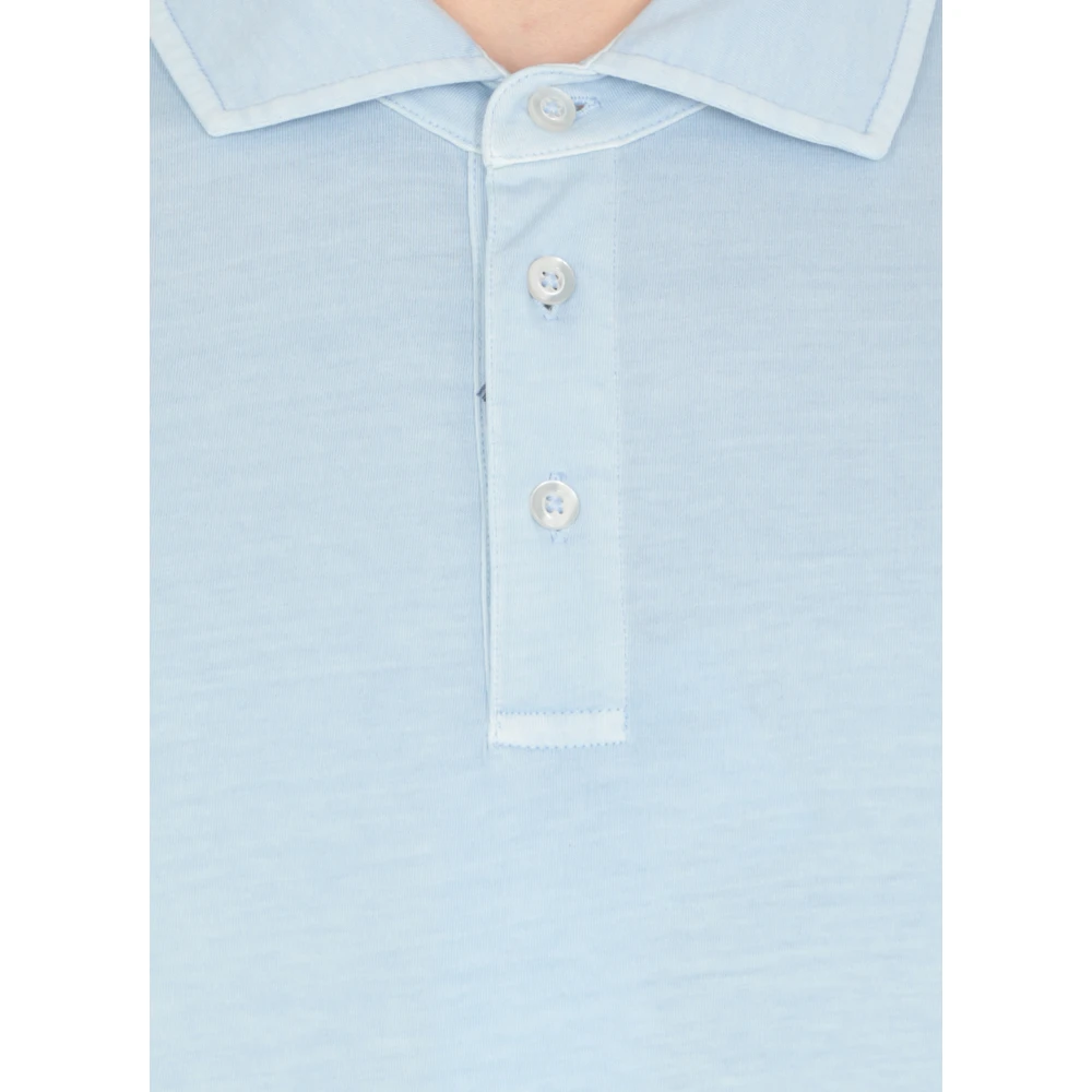 Fay Polo Shirts Blue Heren