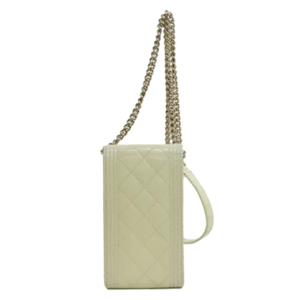 Chanel Vintage Pre-owned Leather chanel-bags White Dames