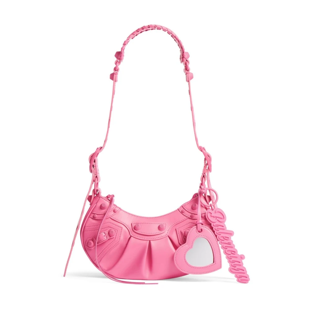 Balenciaga Gestudde Bubblegum Roze Crossbody Tas Pink Dames