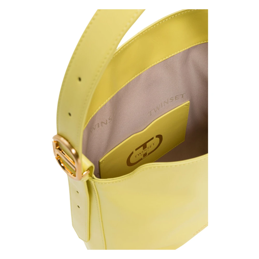 Twinset Gele leren hobo tas Jolie Yellow Dames