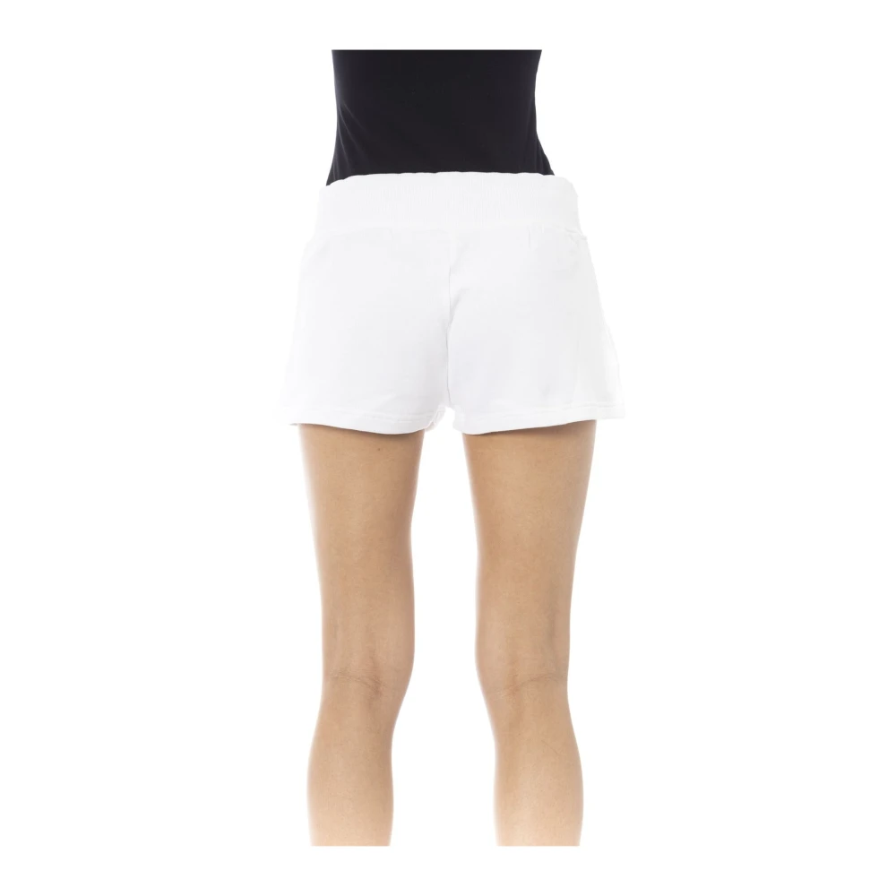 Just Cavalli Strandkleding Shorts Felpa Elastische Taille White Dames