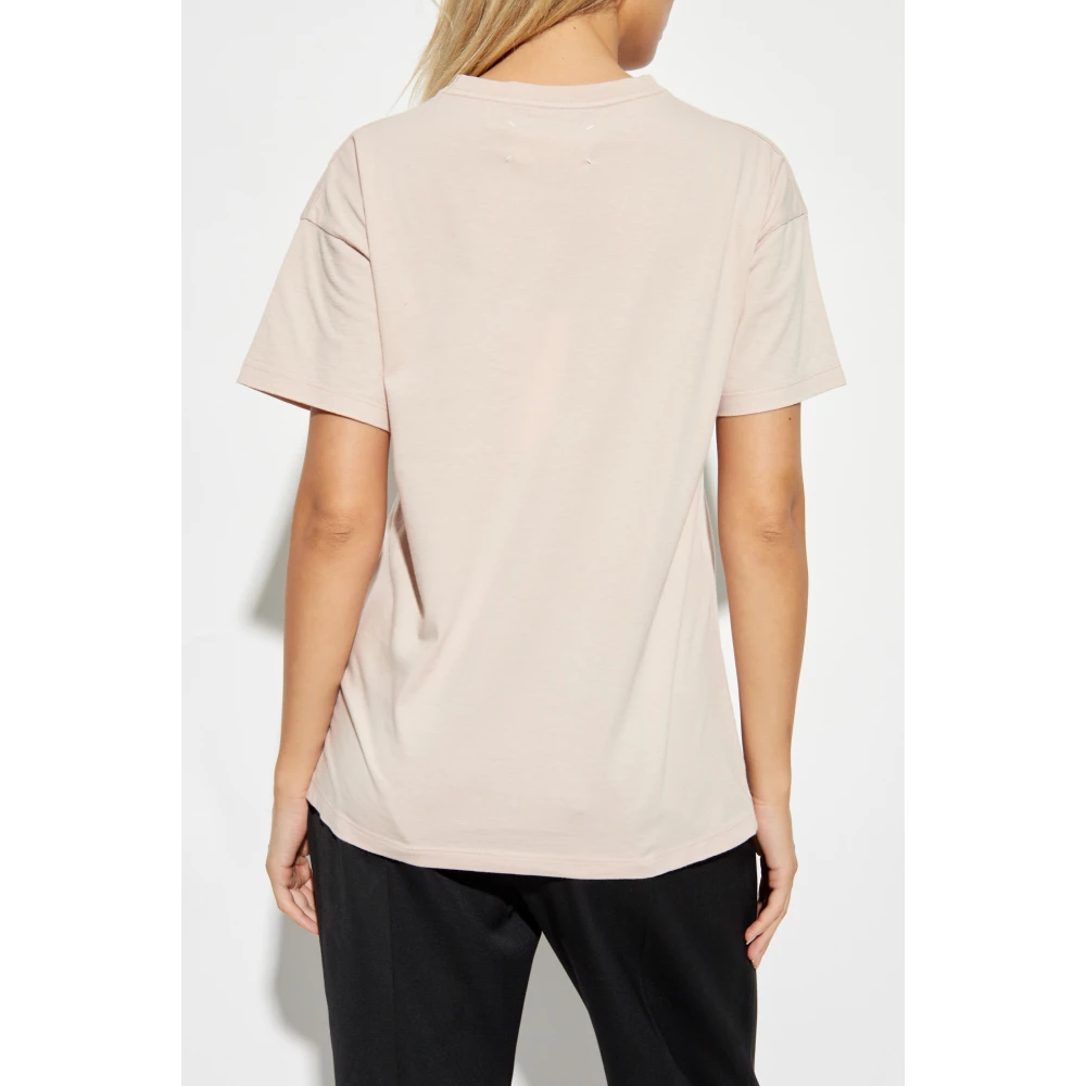 Maison Margiela T-shirt met logo Pink Dames