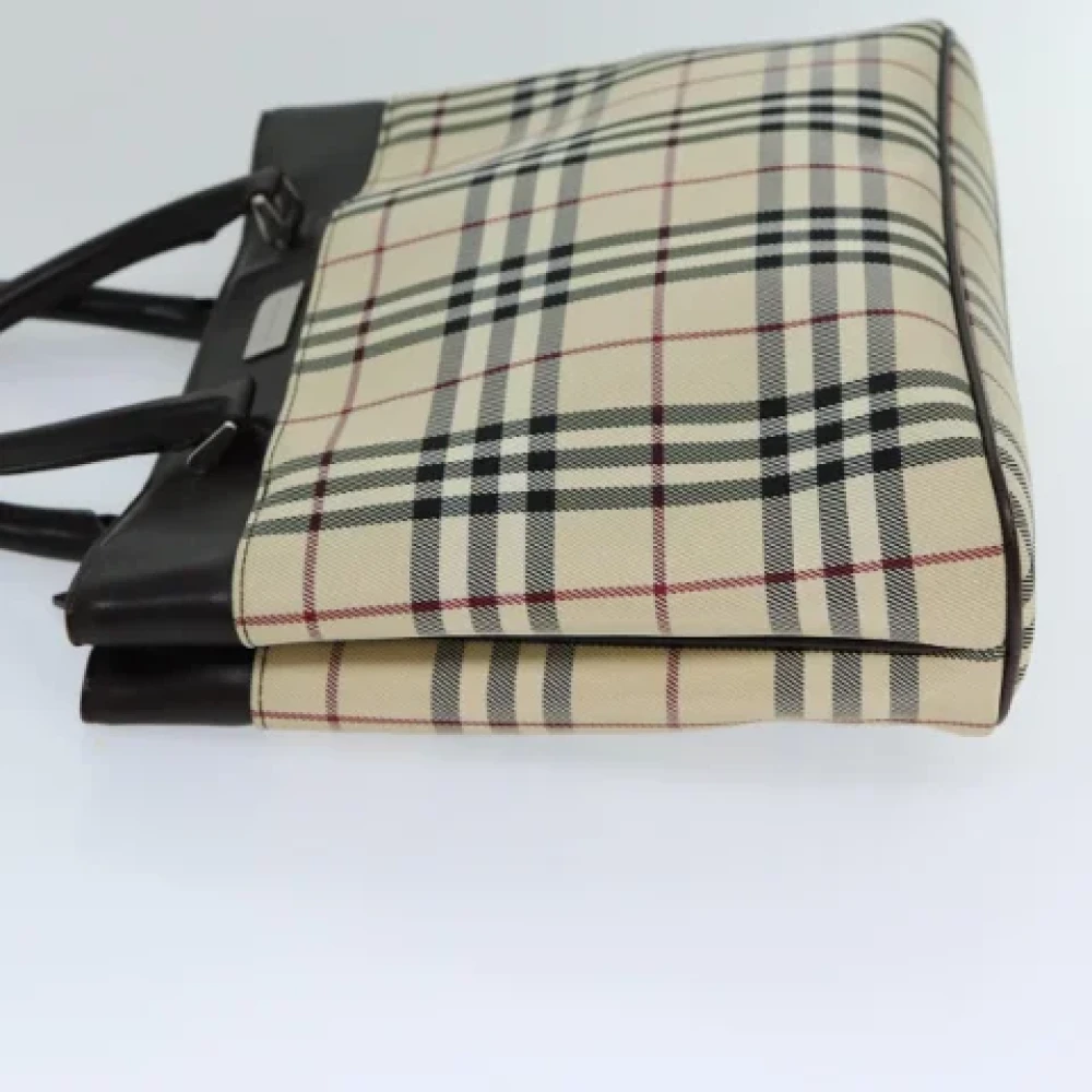 Burberry Vintage Pre-owned Canvas handbags Beige Dames