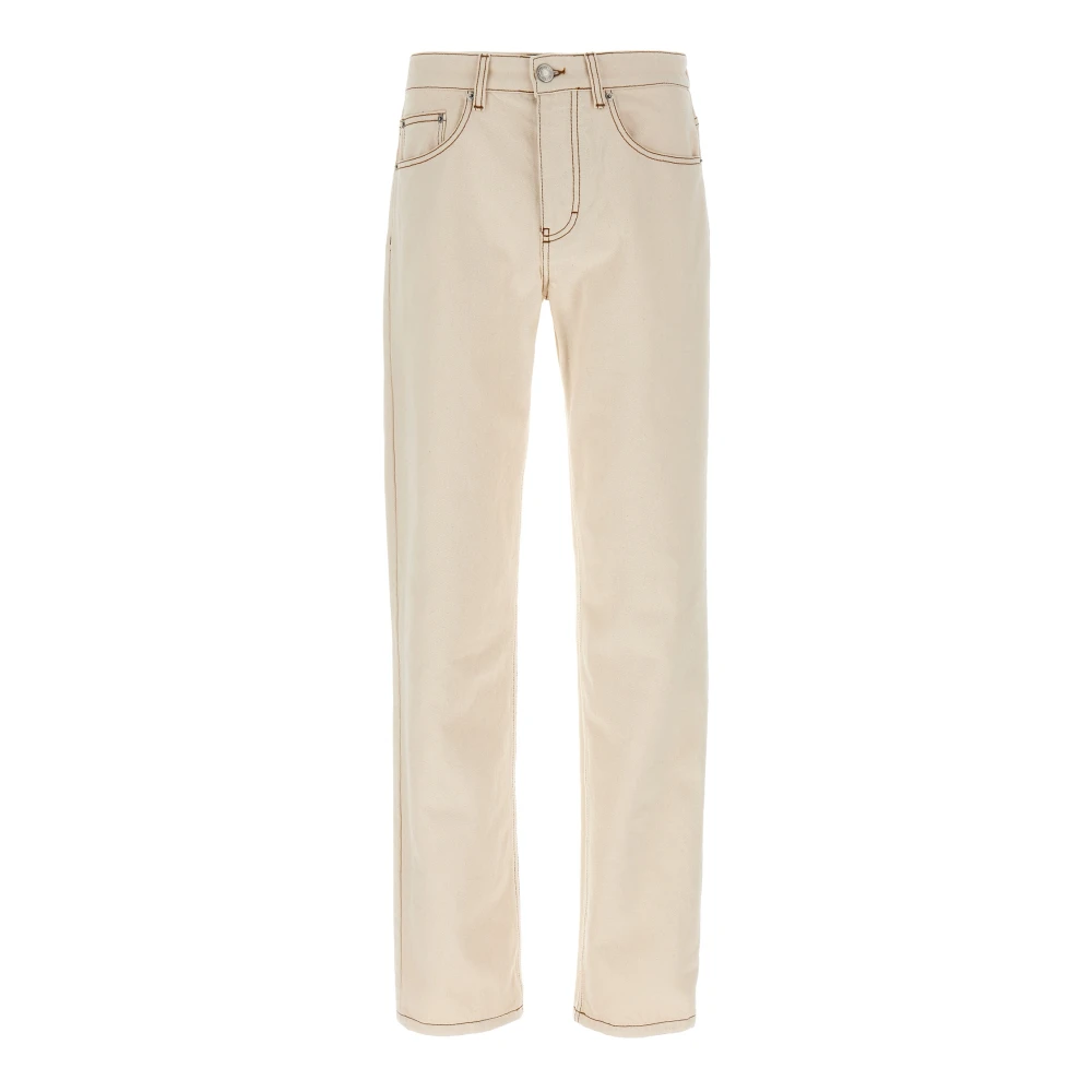 Ami Paris Men's Beige Straight Fit Jeans, W30, Classic Fit Jeans