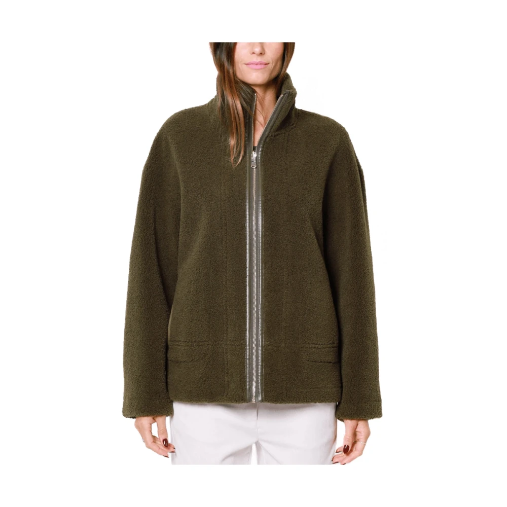 Emme DI Marella Omkeerbare Groene Ecomontone Korte Caban Green Dames