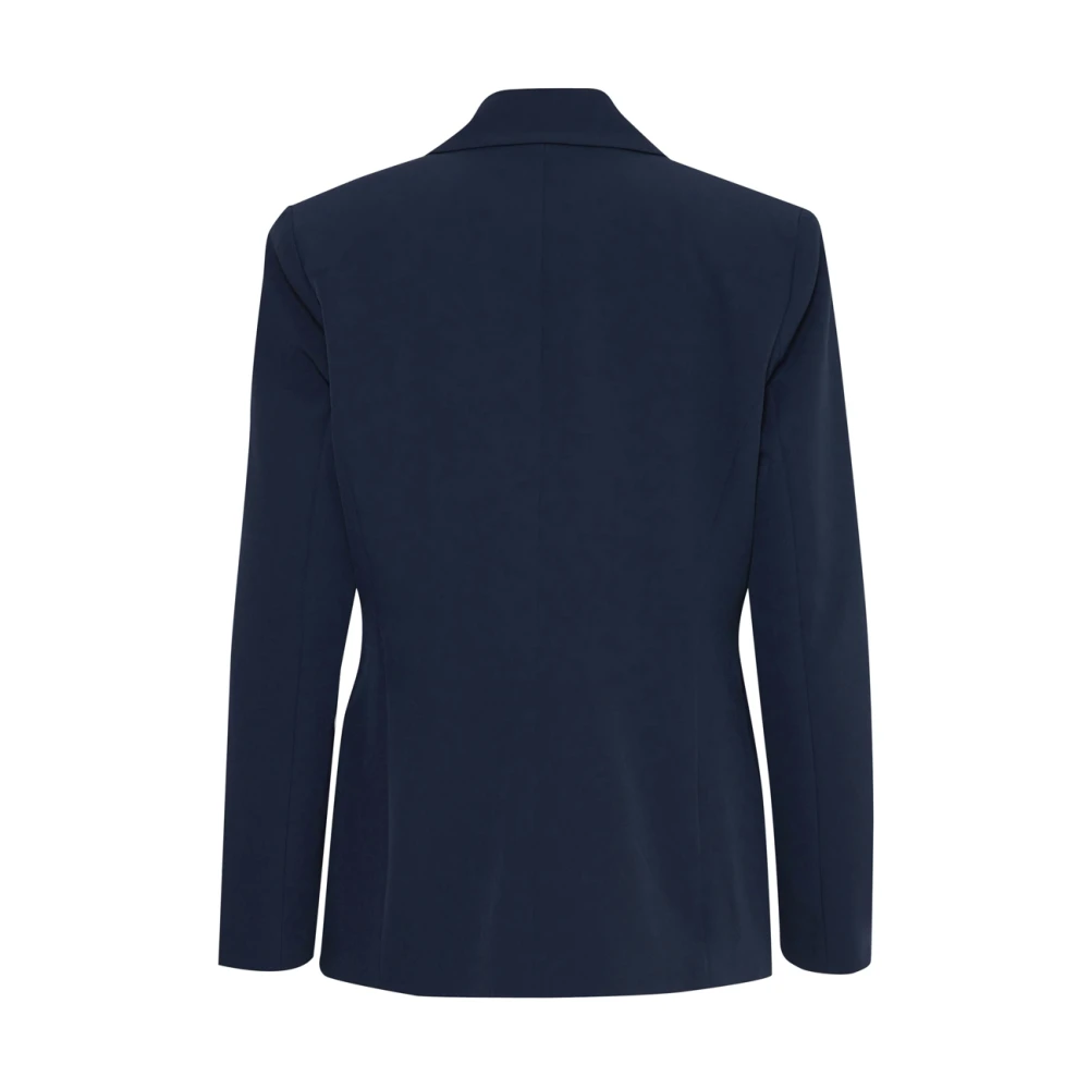 Ichi Blauwe Jassen voor Stijlvolle Outfits Blue Dames