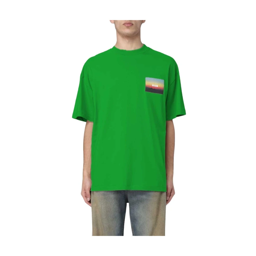 Msgm - Tops > T-Shirts - Green - Msgm - Modalova