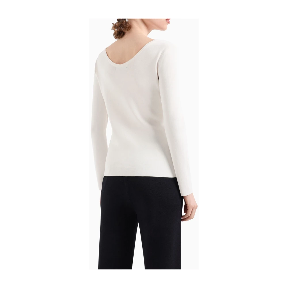 Armani Exchange Ivoor Trui voor Vrouwen White Dames