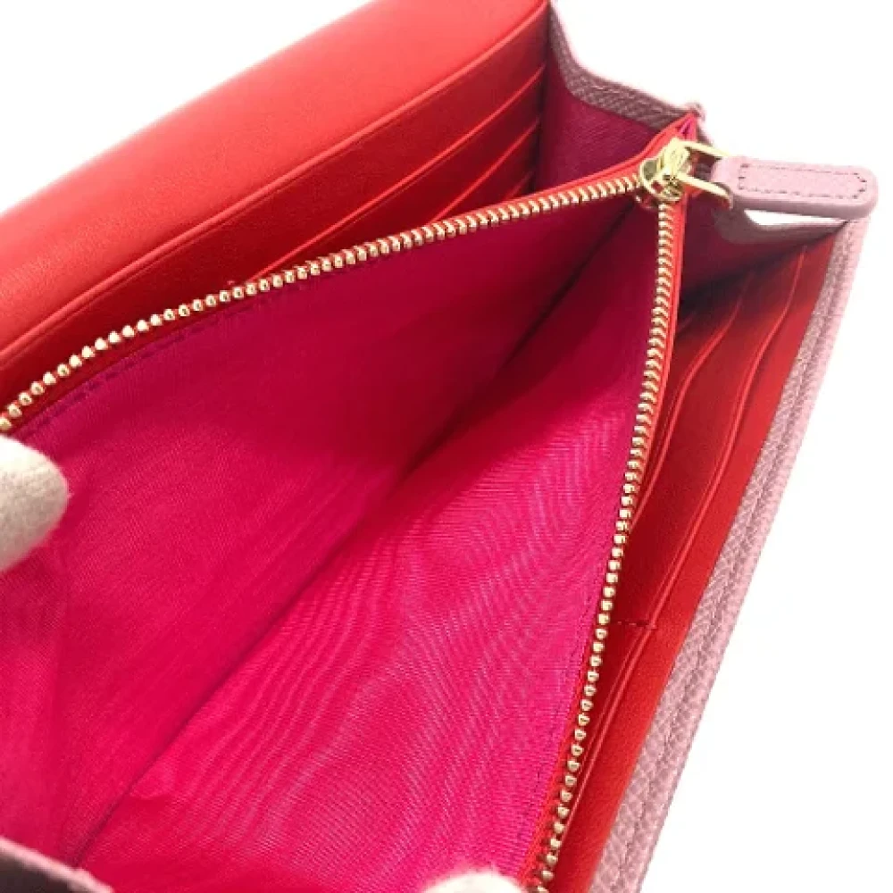 Bvlgari Vintage Pre-owned Leather wallets Pink Dames