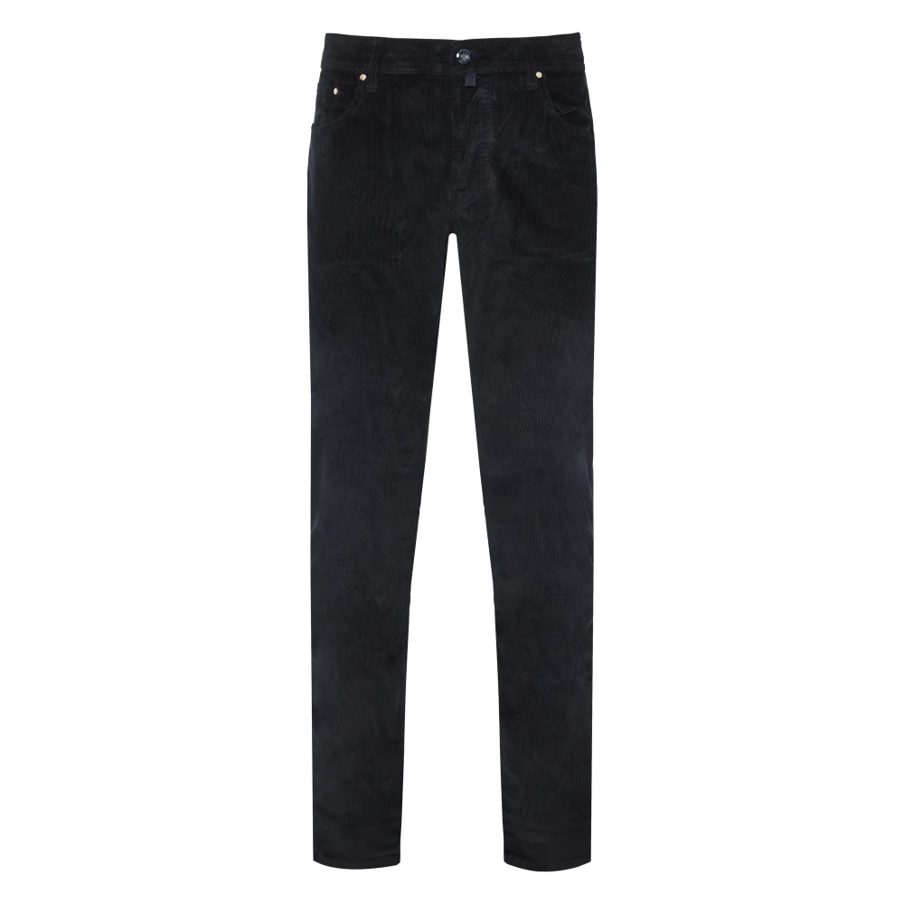Jacob Cohën Ribfluwelen broek met binnendetails Blue Heren