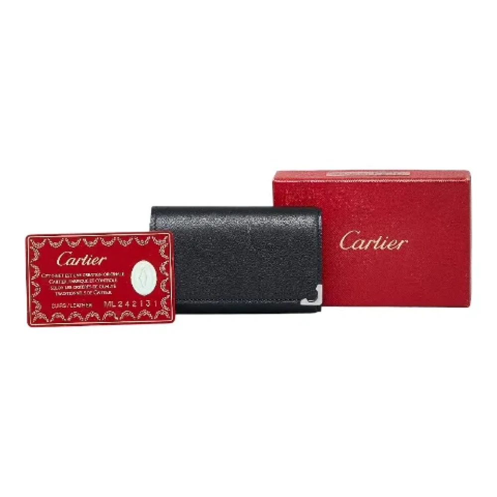 Cartier Vintage Pre-owned Leather key-holders Black Dames