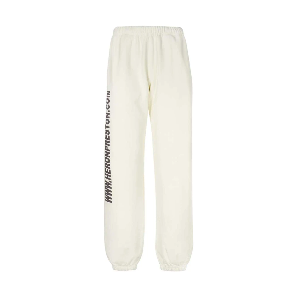 Heron Preston Katoenen Logo Sweatpants White Dames