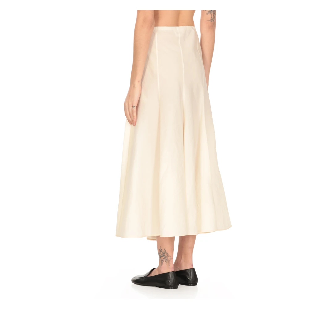 Khaite Zijden en Katoenen Rok voor Vrouwen Beige Dames
