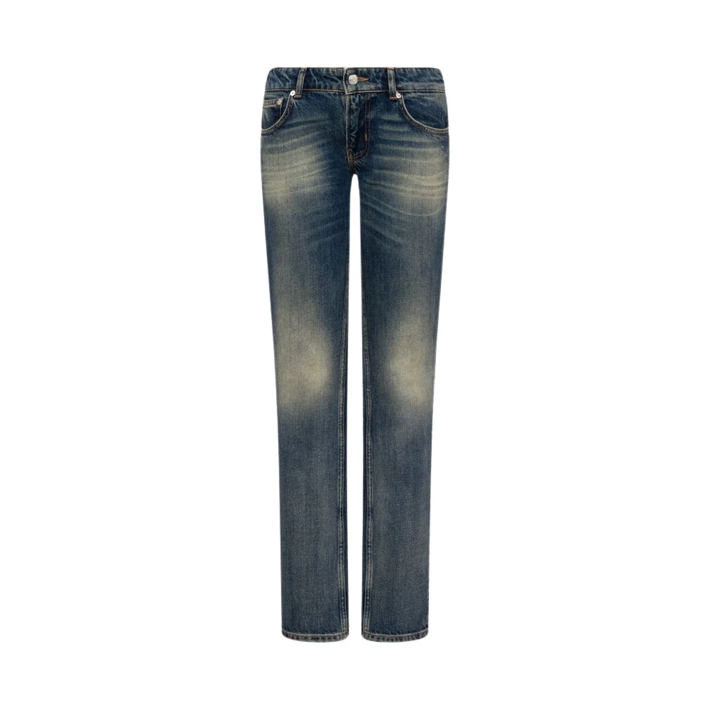 Moschino Women's Blue Cotton Denim Pants