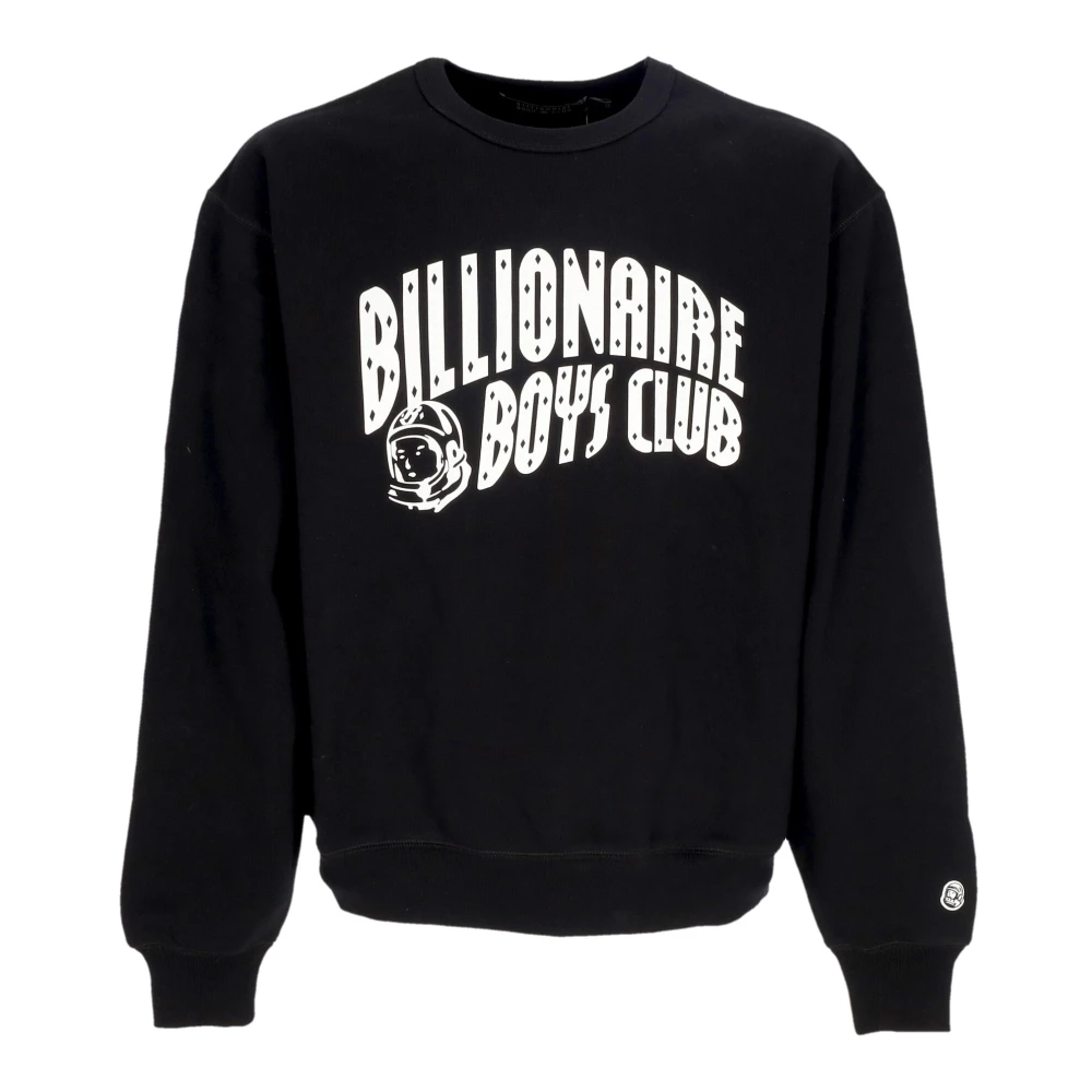 Billionaire Men's Black Sweatshirts, L, Climbing Arch Logo Crewneck