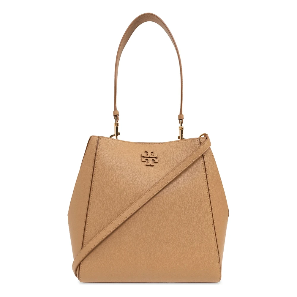 TORY BURCH Tiramisu MC Graw Leren Crossbody Tas Brown Dames