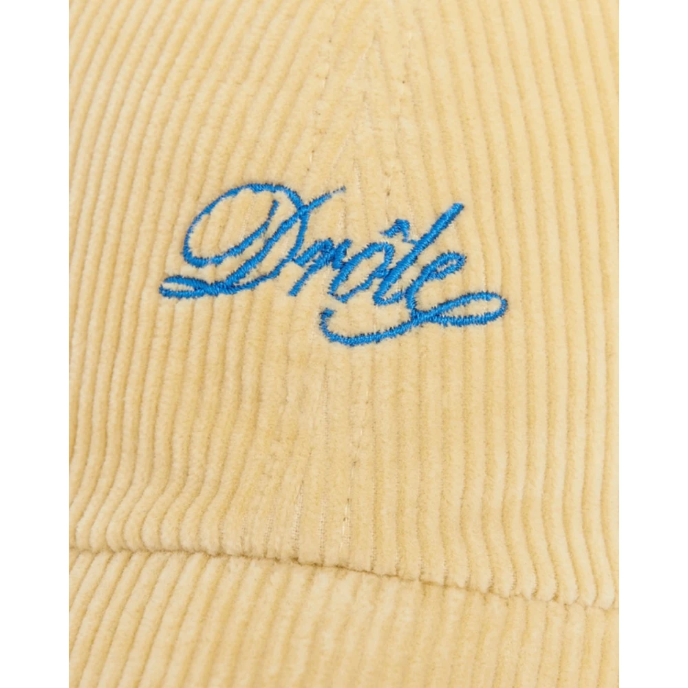 Drole de Monsieur Strooien pet met Drôle Borduursel Yellow Heren