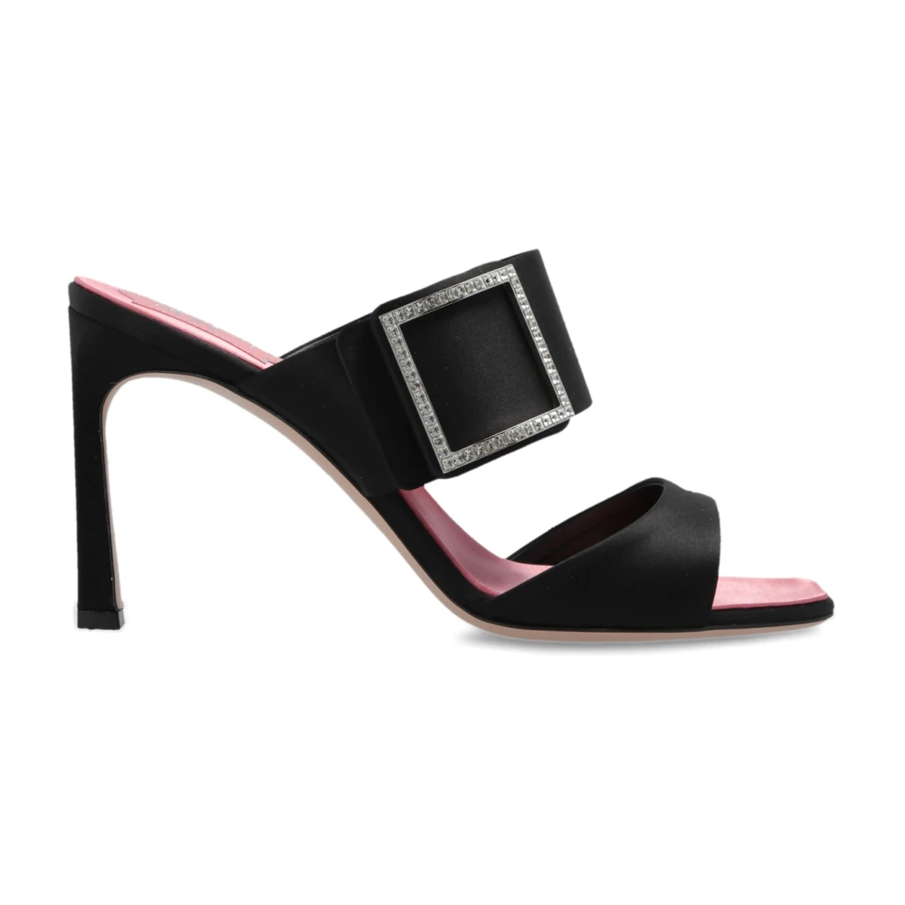 Roger Vivier , Heeled Mules, Female, Black, 5 Uk, Trompette Heeled Mules