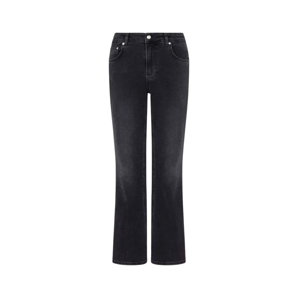 Moschino Men's Black Five-Pocket Flare Pants