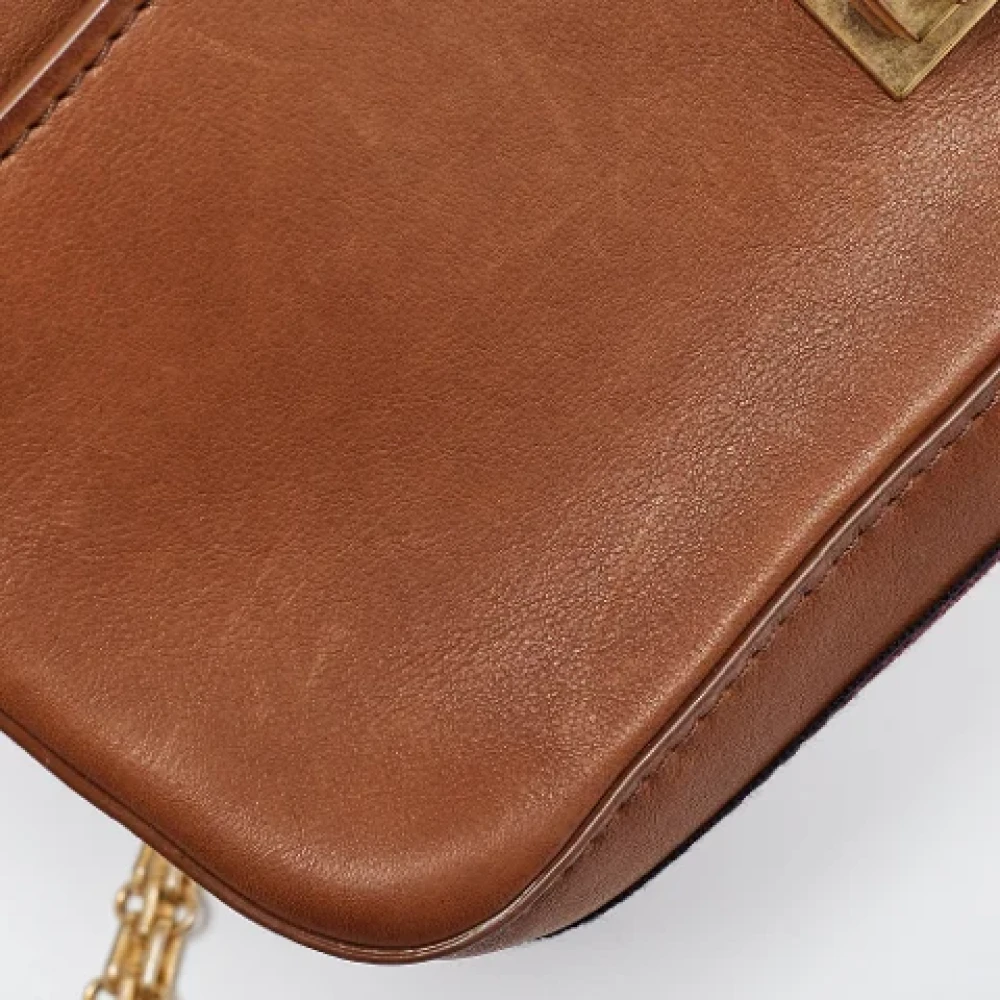 Chanel Vintage Pre-owned Leather shoulder-bags Brown Dames