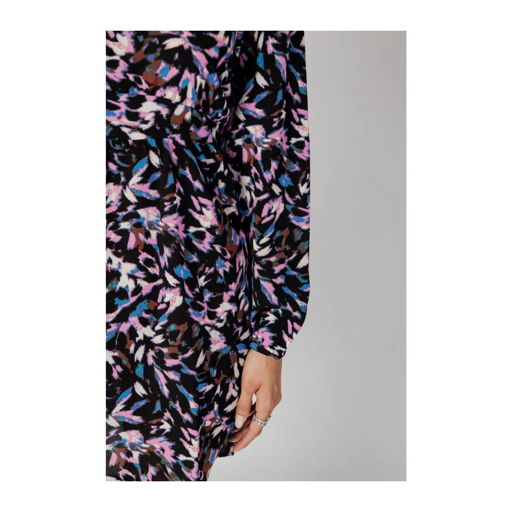 Only Roze Polyester Midi Jurk Collectie Multicolor Dames