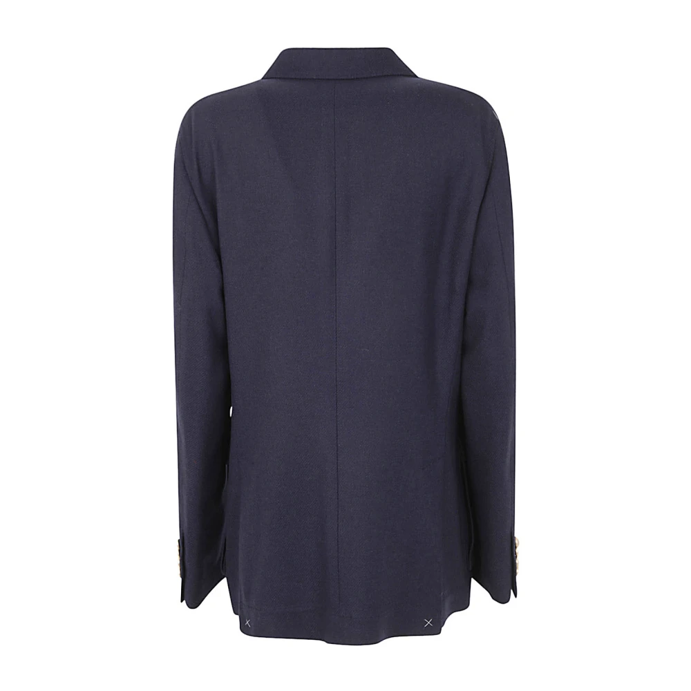 BRUNELLO CUCINELLI Marineblauwe Deconstructed Jas Blue Heren