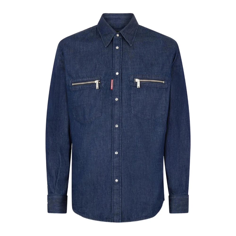 Dsquared2 Men's Blue Denim Shirts, M, Denim Shirt