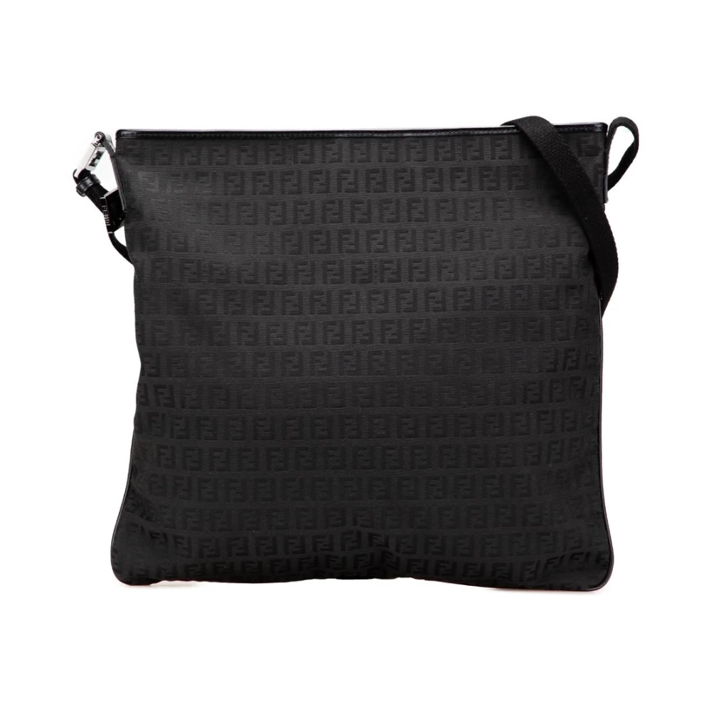 Fendi Vintage Donna Nero Borsa A Tracolla Quadrata Usata