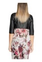 zwarte-polyurethaan-blazer-3-4-mouwen