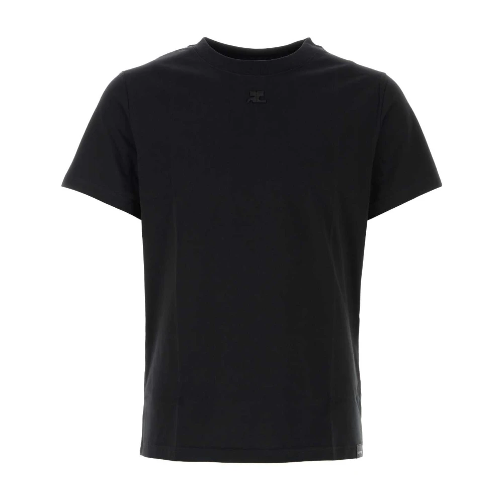 Courrèges Zwarte katoenen T-shirt Black Heren