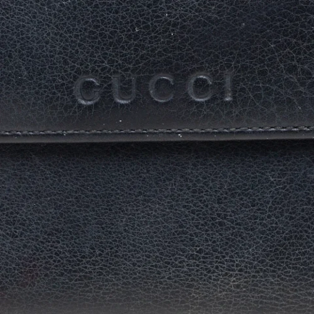 Gucci Vintage Pre-owned Leather wallets Black Dames