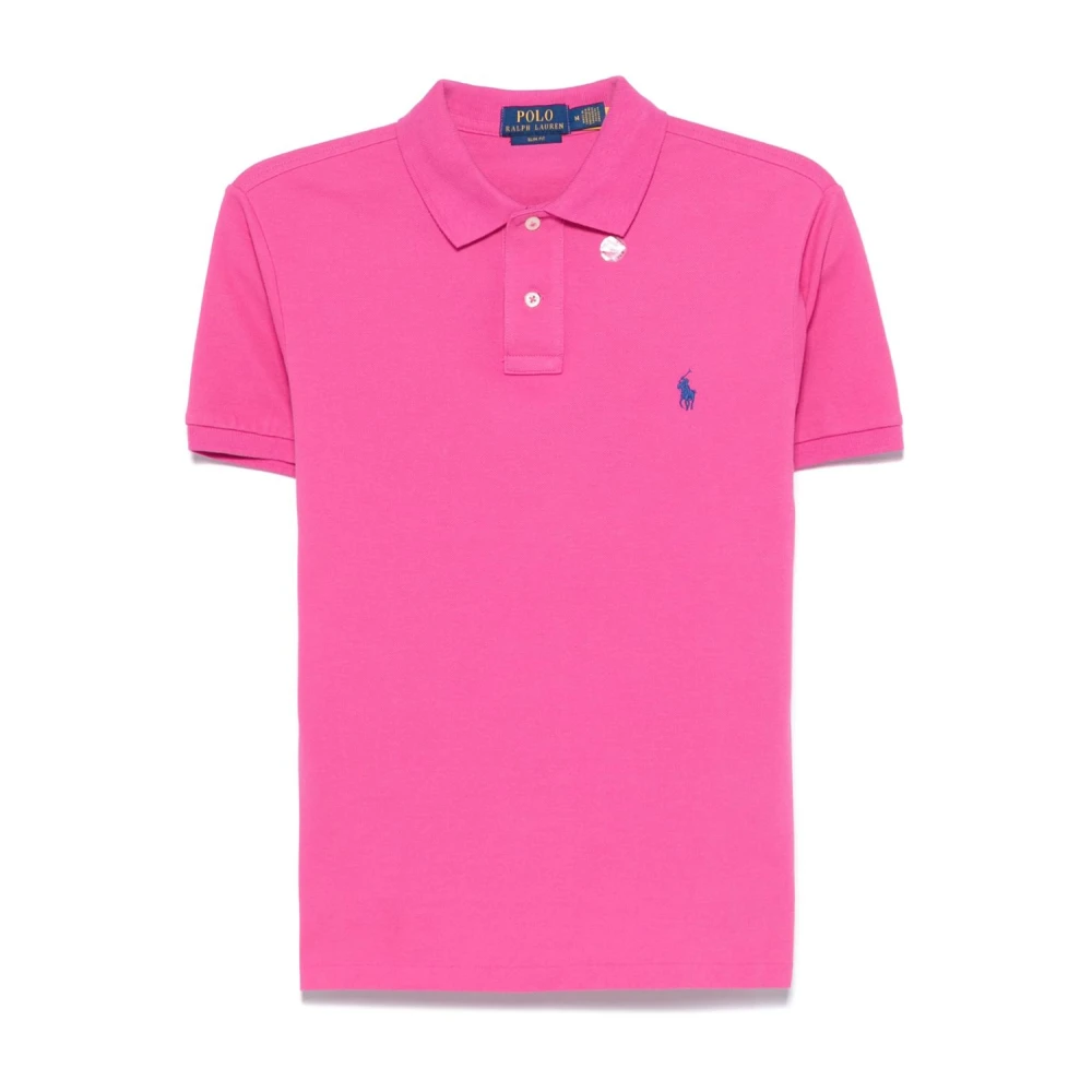 Polo Ralph Lauren Fuchsia Polo Pony Geborduurd Shirt Pink Heren