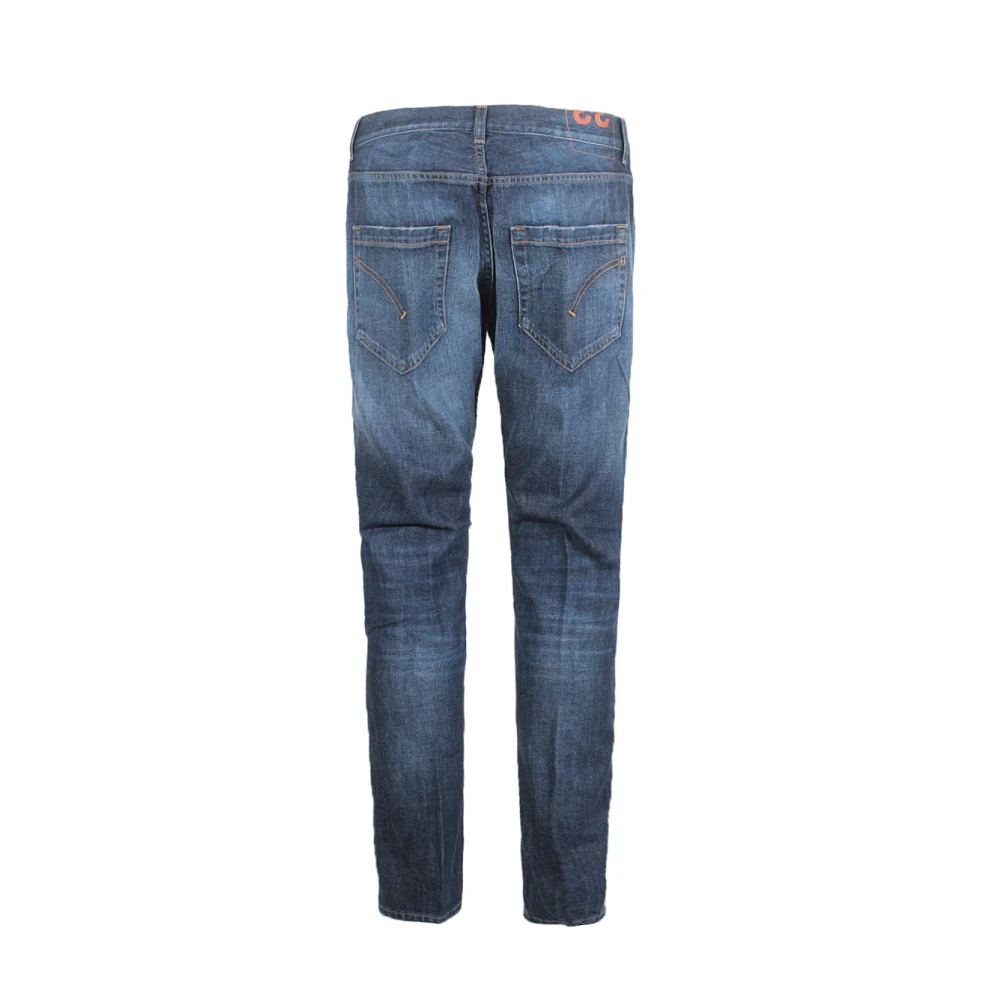 Dondup Blauwe Slim Fit Jeans met knoopsluiting Blue Heren