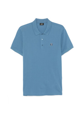 blue-buttoned-short-sleeve-polo-shirt