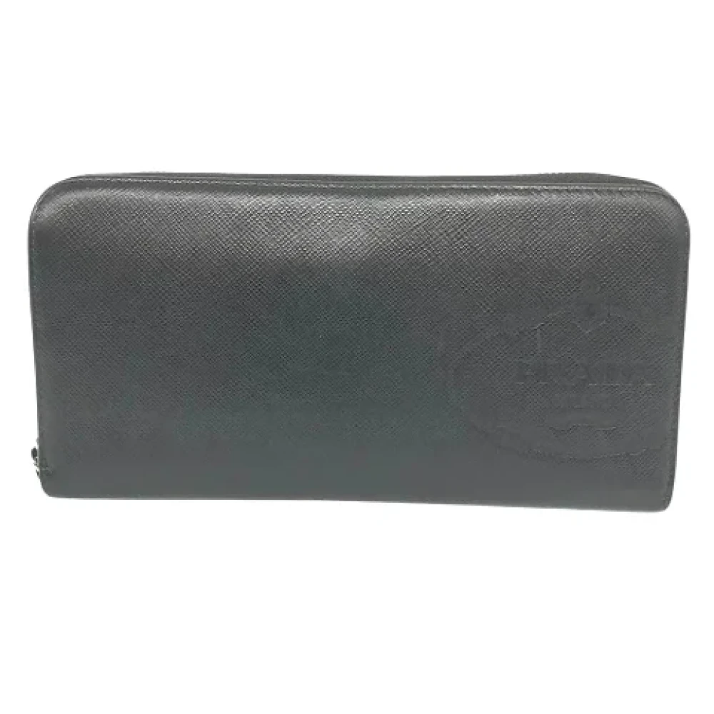 Prada Vintage Pre-owned Leather wallets Black Dames
