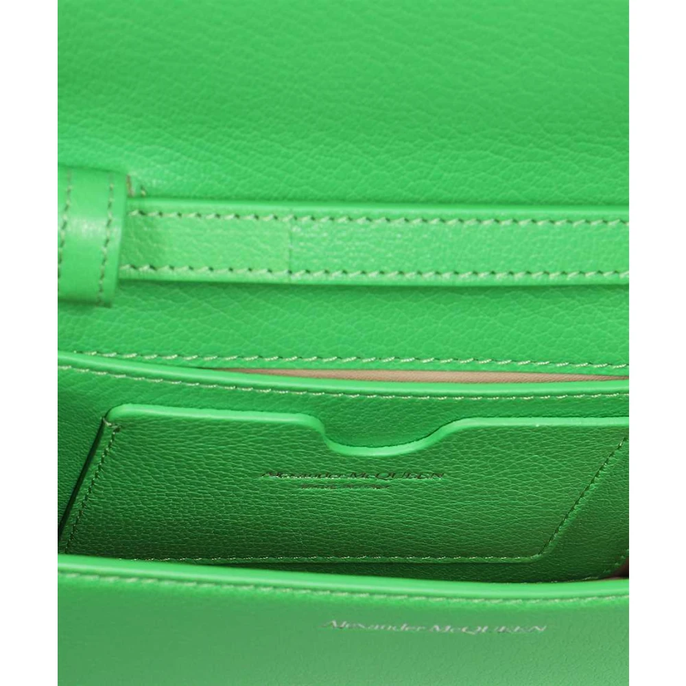 alexander mcqueen Mini Leren Mini-Tas met Vier Ring Detail Green Dames
