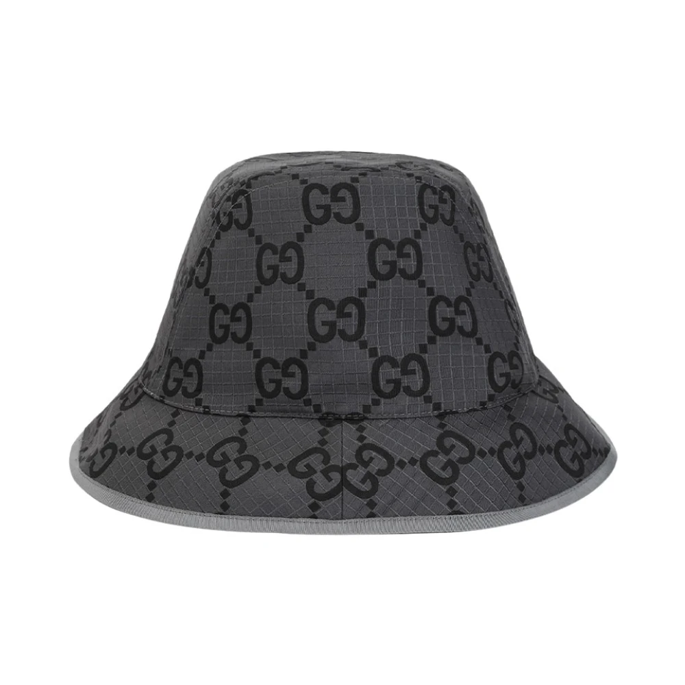 Gucci Graphite Grey Bucket Hat Gray Heren