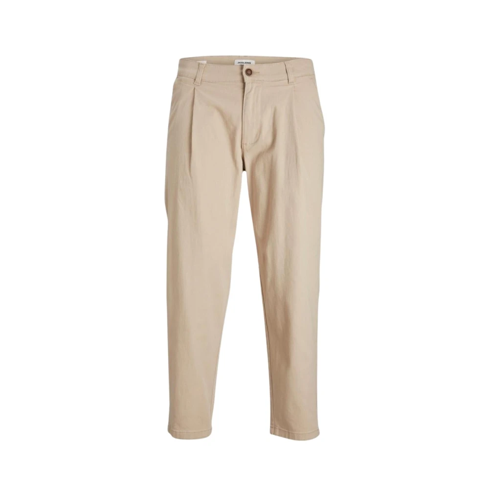 Jack & Jones Men's Beige Chinos, Male,, Stylish Trousers W32 L34