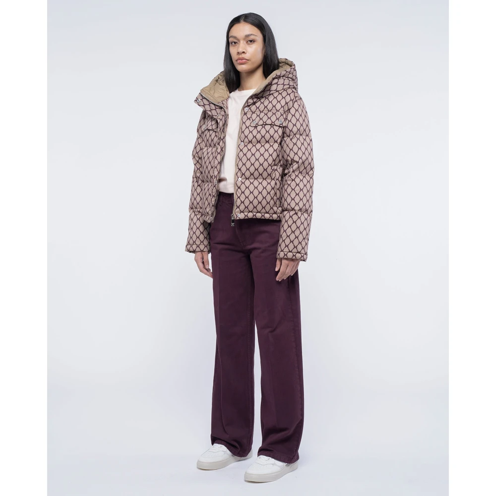 John Richmond Korte gewatteerde jas met capuchon Multicolor Dames