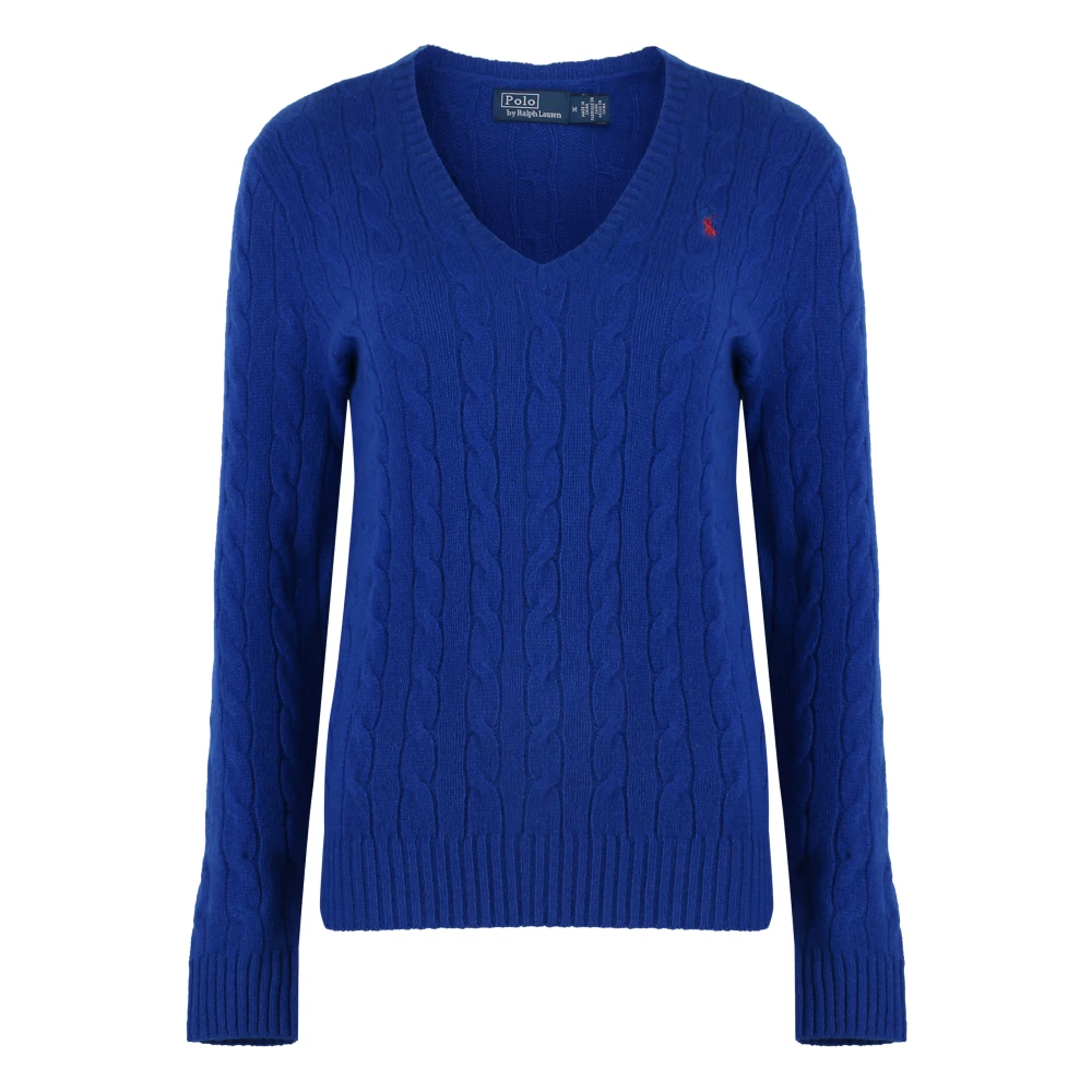 Polo Ralph Lauren Kasjmier Wol Kabeltrui Blue Dames