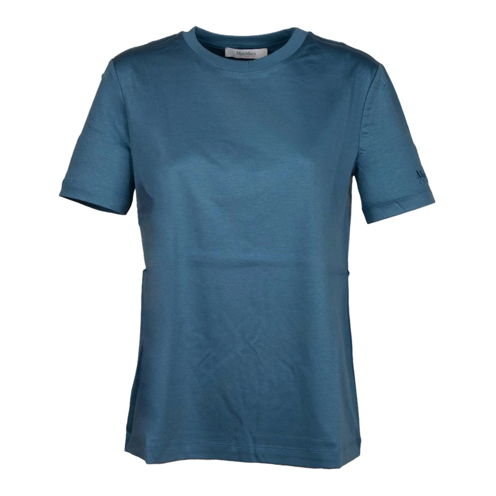 Max Mara Blauwe Cosmo Katoen Modal T-shirt Blue Dames