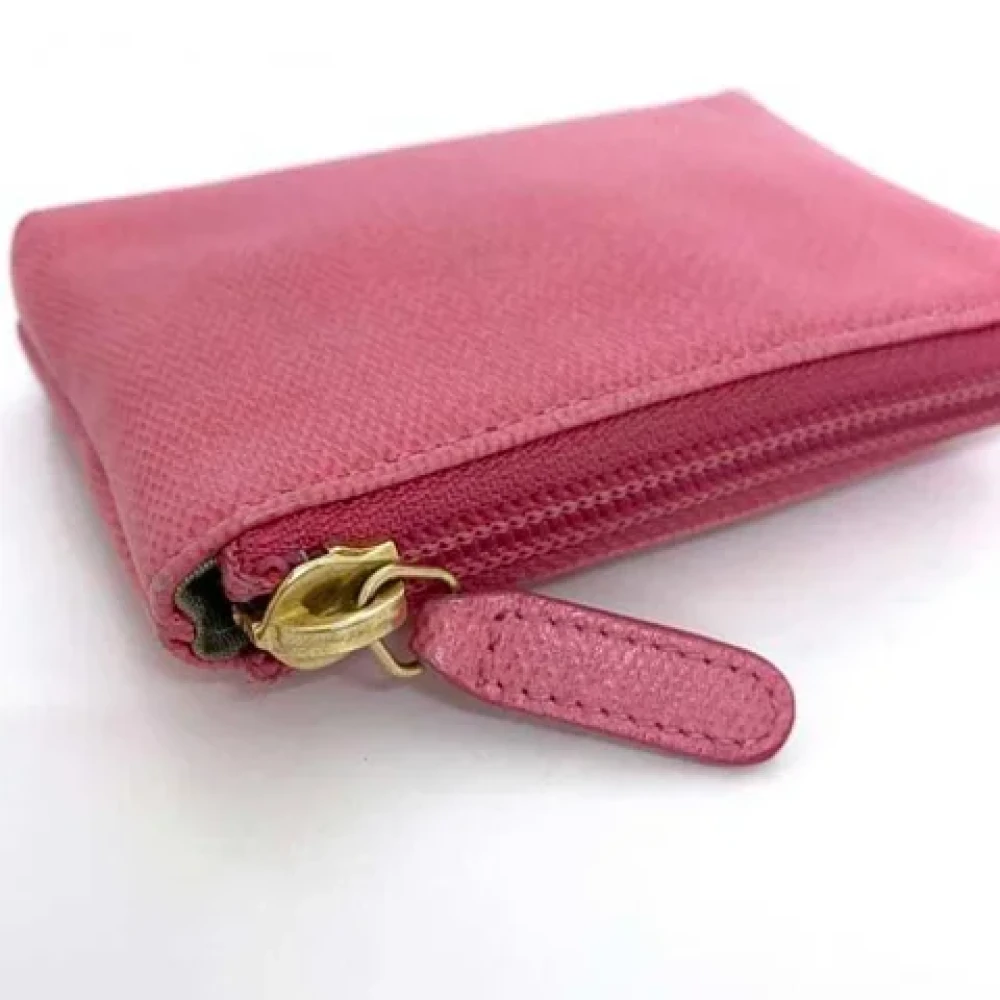 Chanel Vintage Pre-owned Leather home-office Pink Dames