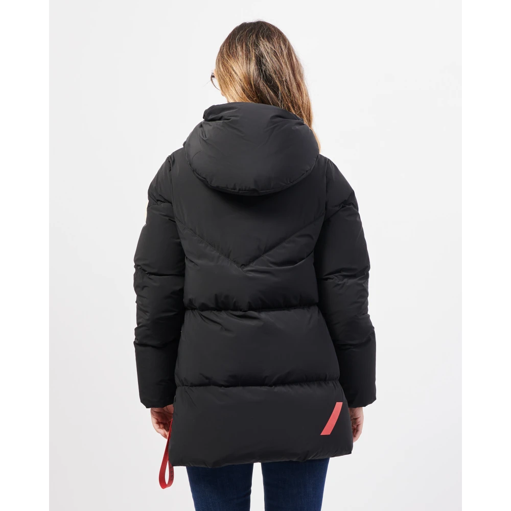 Afterlabel Zwarte Stretch Nylon Pufferjas Black Dames