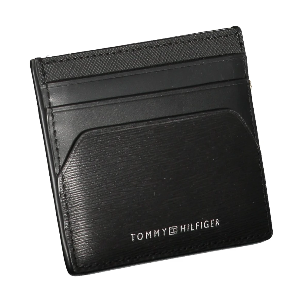 Tommy Hilfiger Heren Portemonnee Zwart Kaarthouder Centrale Zak Black Heren
