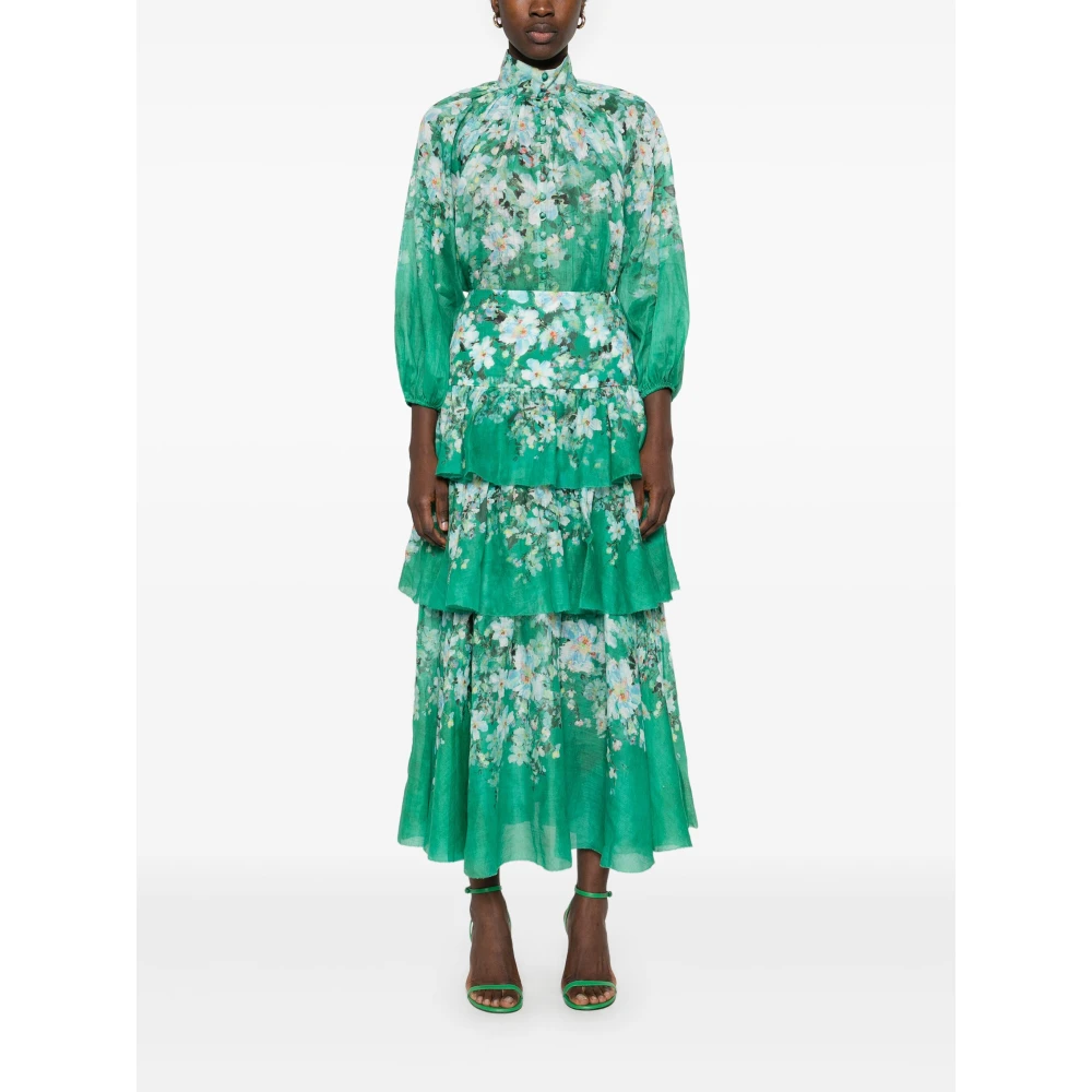 Zimmermann Groene Geplooide Rok Green Dames