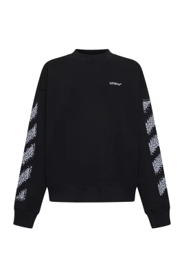 Svart Skater-Fit Sweatshirt med Pixel Diag