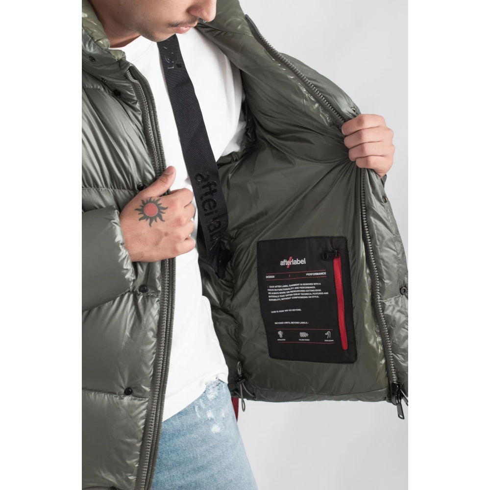 Afterlabel Glanzende Donsjas in Chamonix Stijl Green Heren