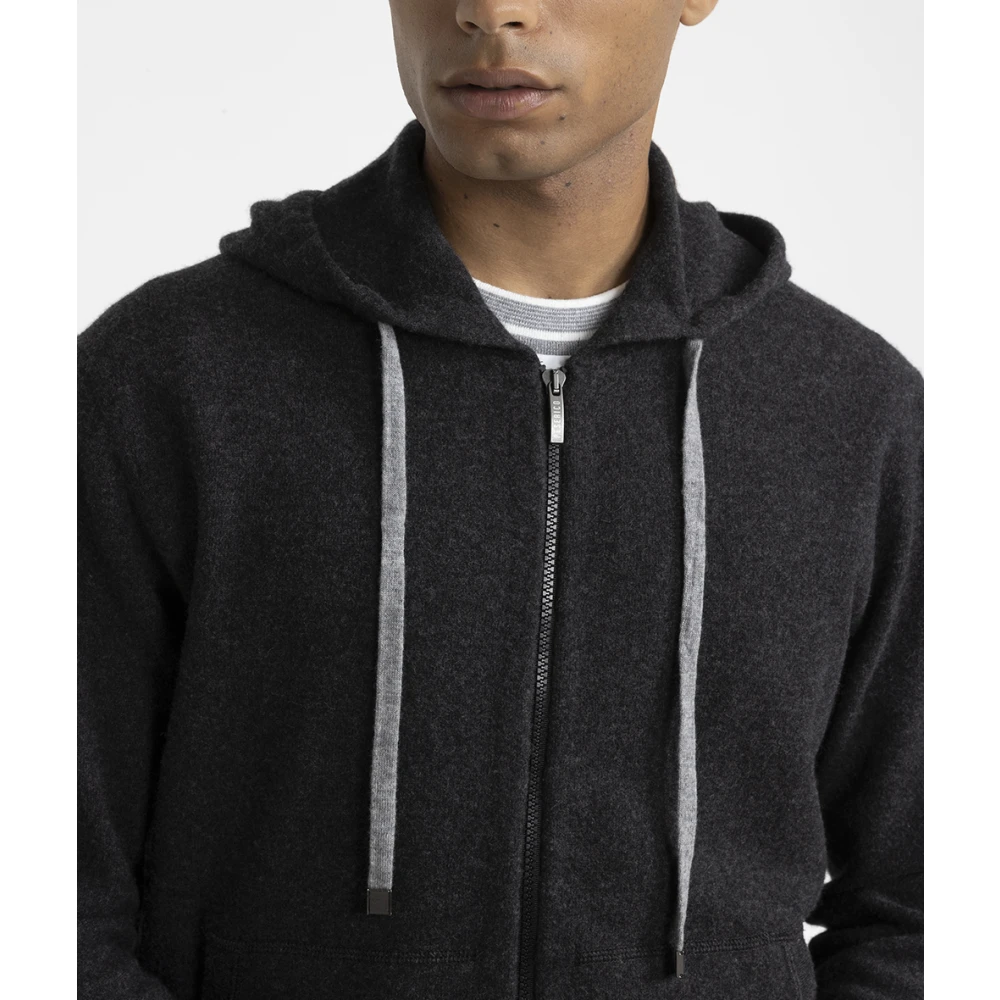 PESERICO Hoodie van wol en kasjmier Gray Heren